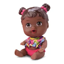 Boneca Na Banheirinha Little Dolls Divertoys Negra Foto mini 1