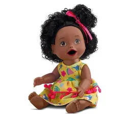 Boneca Negra My Little Primeira Papinha 8107 Divertoys Foto  mini 1