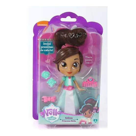 Boneca Nella Estilosa Princesa 15 Cm Com Acess贸rios - Dtc Foto 1