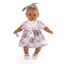 Boneca Nenezinho Negro Vestido Rosa 44 Cm - Estrela Foto mini 2