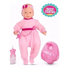 Boneca New BebĂȘ Mania Faz Xixi Menina Rosa - Roma Brinquedos Foto mini 1