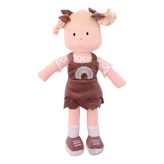 Boneca Pano Infantil Bebe Antialérgico Macia E Lavável 38 Cm Foto 1