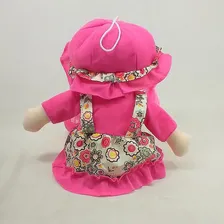 Boneca Pano Saia Rosa Com Trança Foto mini 3