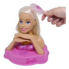 Boneca Pentear Maquiar Barbie Salão Barbie Busto Mãos Fala Foto mini  3