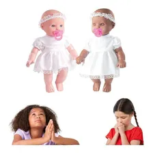 Boneca Que Reza Primeira Oração Pai Nosso Brinquedo Meninas Foto mini 4