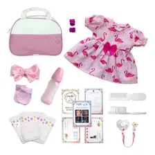 Boneca Reborn Cegonha Boneca Reborn com Vestido Flamingo e Acess贸rios Foto mini 2