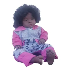 Boneca Reborn Negra Presente Natal Dia Das Crianças Foto mini 3