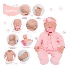 Boneca Reborn Realista 100% Silicone Cegonha Reborn Dolls Fábrica Foto mini 3