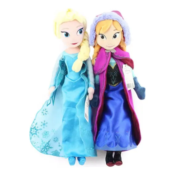 Bonecas Anna E Elsa Frozen Pelúcia 40 Cm Natal Aniversário Foto 1