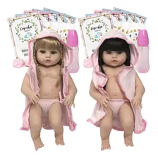 Bonecas reborn realistas gêmeas Cegonha Reborn Dolls Foto mini 1
