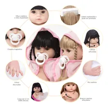 Bonecas reborn realistas gêmeas Cegonha Reborn Dolls Foto mini 4