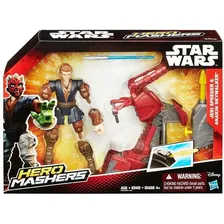 Boneco Anakin Skywalker E Jedi Speeder Star Wars Hero B3833 Foto mini 1