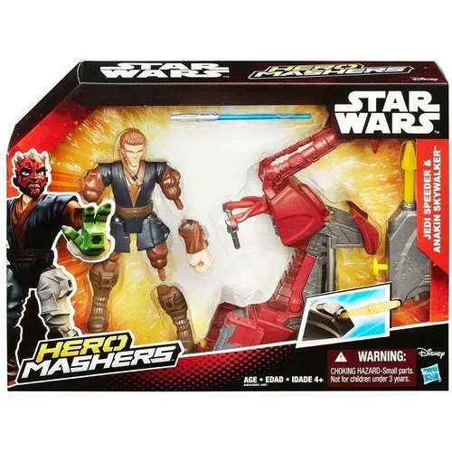 Boneco Anakin Skywalker E Jedi Speeder Star Wars Hero B3833 Foto 1