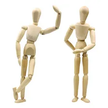 Boneco Articulado Madeira 20cm - Moda Arte Manequim Foto mini 2