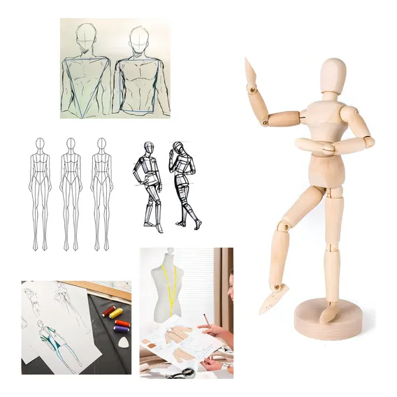 Boneco Articulado Motion Manequim Decoraçao Moda Arte Mangá Foto 1