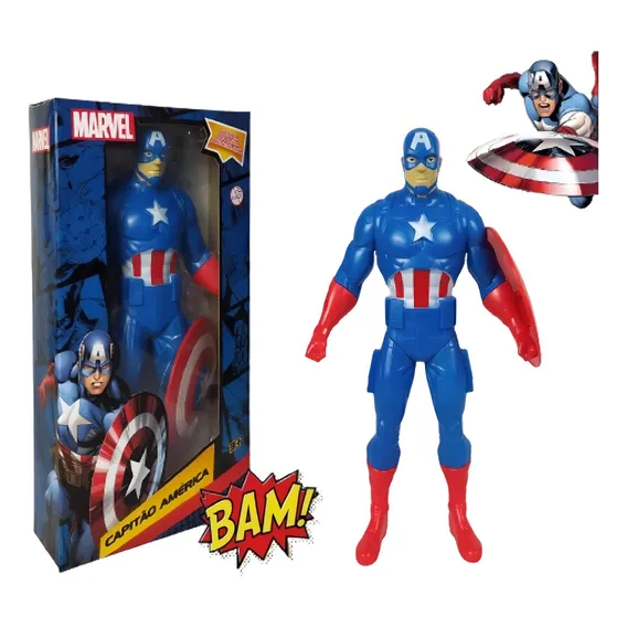 Boneco Capitão América Articulado 22cm Marvel Vingadores Foto 1
