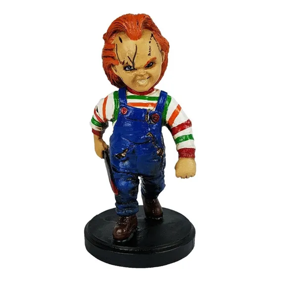 Boneco Chucky Brinquedo Assassino Estatueta Decoração Resina Foto 1