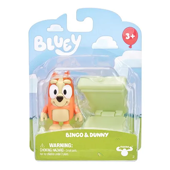 Boneco Colecionável 6cm Bluey - Bingo E Dunny Foto 1