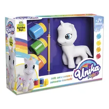 Boneco Criança Pintura Unicórnio Colorir Pintar C/ Tintas Foto mini 4