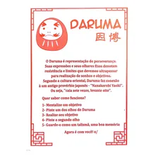 Boneco Daruma Porcelana Presente Buda Amuleto Da Sorte 7,7cm Cor Vermelho Foto mini  3
