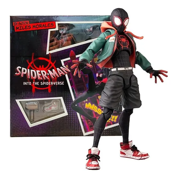Boneco De Ação Do Homem-aranha Sentinel Miles Morales Cor Preto Foto 1