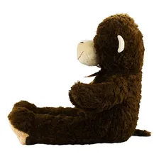 Boneco De Pelúcia Macaco Marrom Com Laço Sentado 77cm Foto mini 4