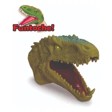 Boneco Dinossauro Fantoche Cabeça Tiranossauro Rex Foto mini  3