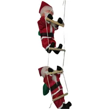 Boneco Dupla Papai Noel Escada Decoração Enfeite Natalino Foto mini 1