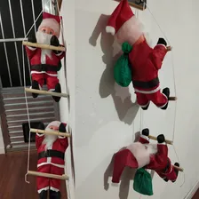 Boneco Dupla Papai Noel Escada Decoração Enfeite Natalino Foto mini 3