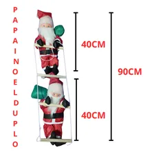 Boneco Dupla Papai Noel Escada Decoração Enfeite Natalino Foto mini 2