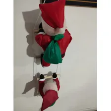 Boneco Dupla Papai Noel Escada Decoração Enfeite Natalino Foto mini 4