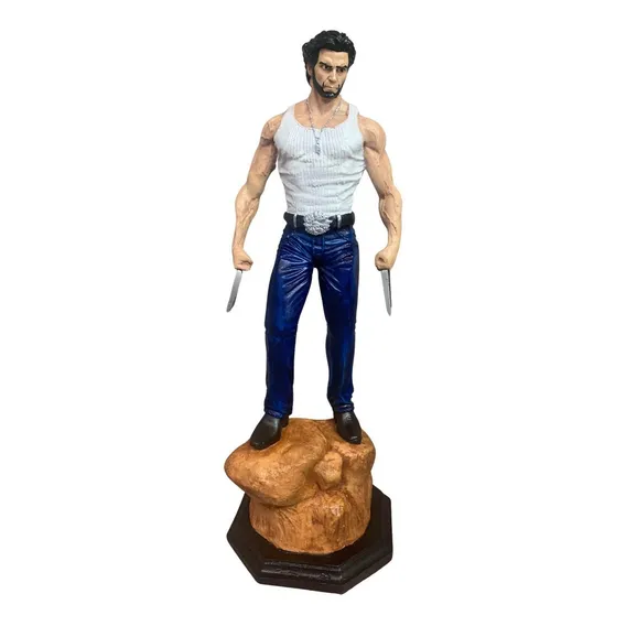 Boneco Estátua Logan X Wolverine Em Resina 37cm X-men Foto 1