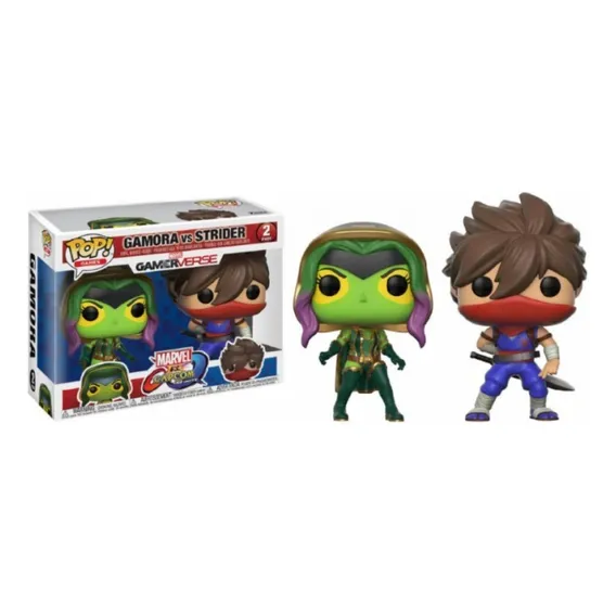 Boneco Funko Pop Marvel Vs Capcom Gamora Vs Strider - 2 Pack Foto 1