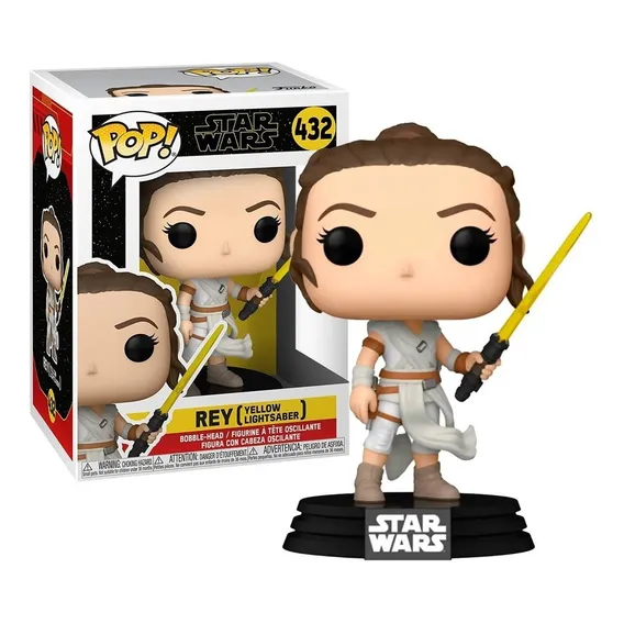 Boneco Funko Pop Rey Sabre Amarelo 432 Star Wars Original Foto 1