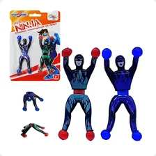 Boneco Gruda Gruda Super Ninjas Escala Na Parede Vidro Teto Foto  mini 1