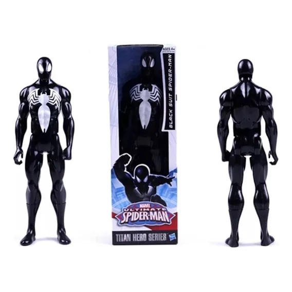 Boneco Homem Aranha Preto Marvel 30cm Hasbro Pronta Foto 1