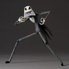 Boneco Jack Skellington Action Figure Revoltech Hallo Terror Foto mini 4