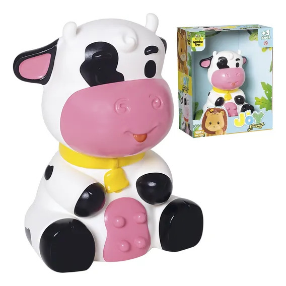 Boneco Joy Vaquinha De Vinil Macio - Samba Toys Foto 1