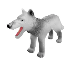 Boneco Lobo 32cm Animal Selvagem Brinquedo De Vinil Foto mini 2