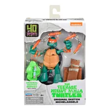 Boneco Mikey (sketch) 11cm Com Acess贸rios - Tartarugas Ninja Foto mini 1