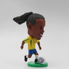 Boneco Miniatura Ronaldinho Gaúcho Seleção Brasileira Foto mini  2