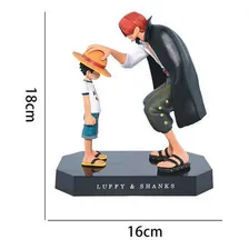 Boneco One Piece - Shanks E Luffy - Action Figure 18cm Foto mini 1