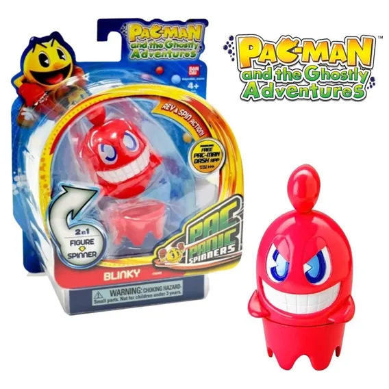 Boneco Pac Man Panic Spinners Pac's Pal Blinky Bandai Foto 1