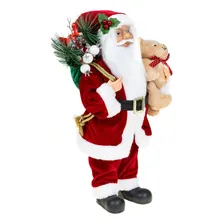 Boneco Papai Noel 40 Cm Vermelho Tradicional Decoração Natal Foto mini  2