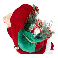 Boneco Papai Noel Sentado 40 Cm Vermelho Enfeite Natalino Foto mini 4