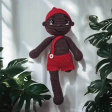 Boneco Saci Pererê Crochê 30x9 Cm Amigurumi Foto mini 4