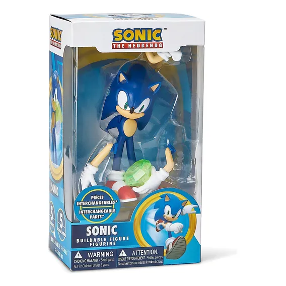 Boneco Sonic The Hedgehog Montável 10cm - Colecionável Foto 1
