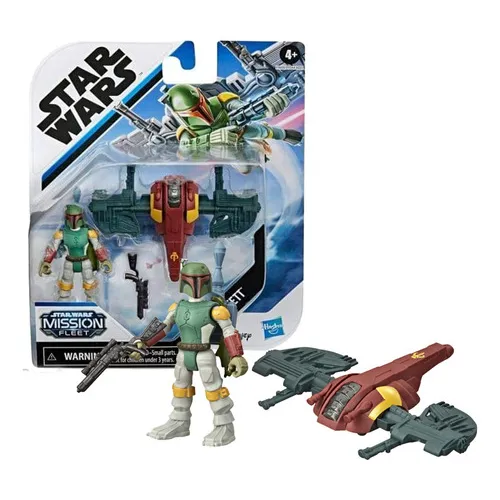 Boneco Star Wars Boba Fett 6cm + Veiculo Star Wars Hasbro Foto 1