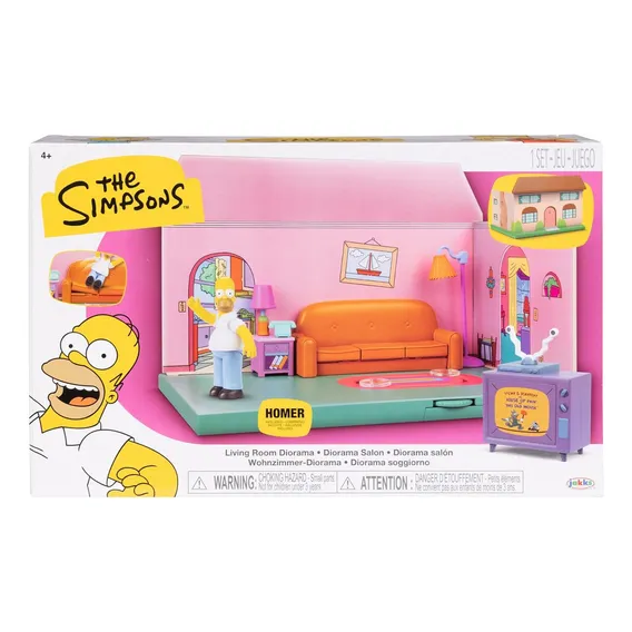 Boneco The Simpsons Diorama Sala De Estar Com Homer Sunny Foto 1