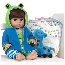 Boneco Tipo Reborn Realista Principe Sapinho Jacarecito Cegonha Reborn Dolls Foto mini 2